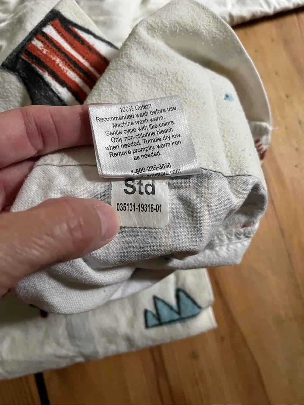 THE COMPANY STORE *Standard* Penguin Flannel Pillowcases Covers